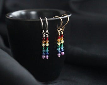 Rainbow Gemstone Earrings