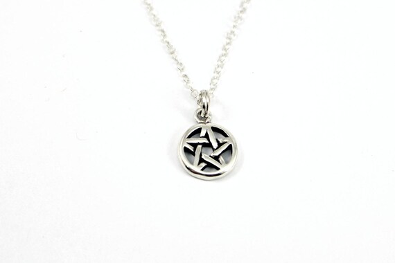 Sterling silver pentacle necklace online