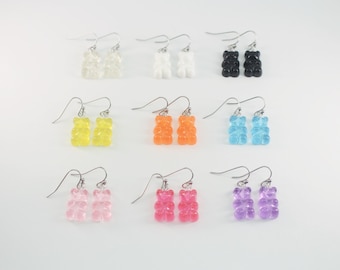 Pendientes de osito de goma jugoso