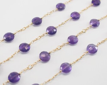 Pulsera de amatista morada real