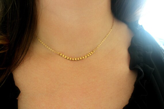 24 KT Gold Plated Interlink Chain Necklace Set – Estele
