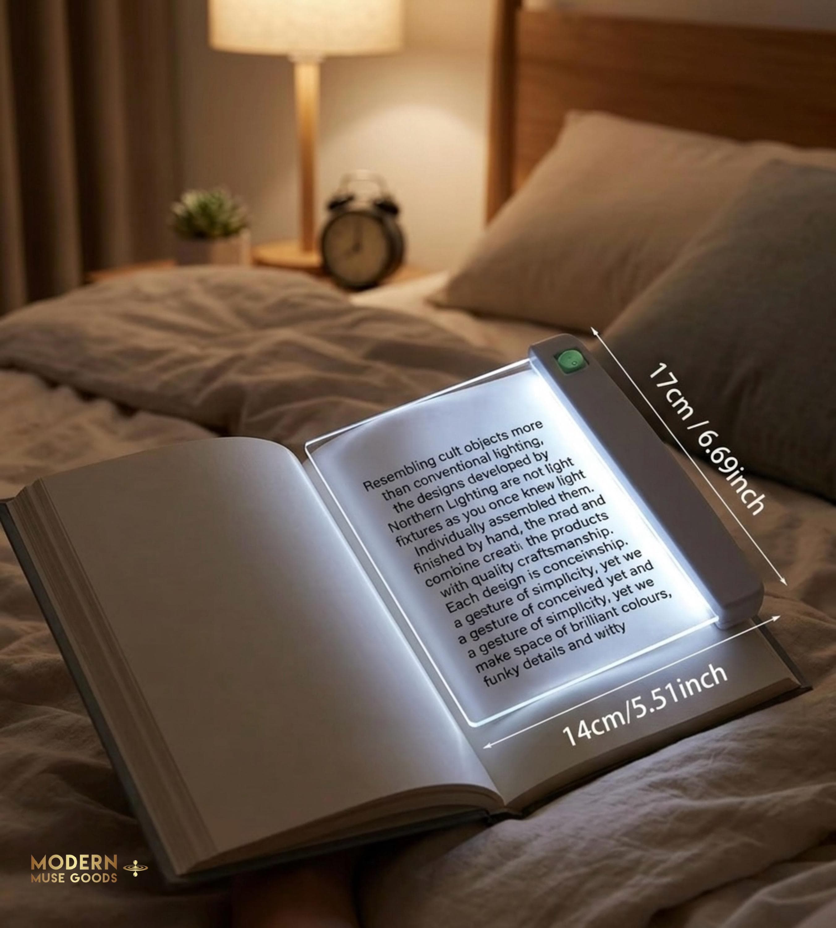 LED Transparent Page Book Light - Night Reading Panel for Bed & Travel ...