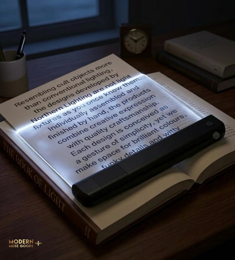 LED Transparent Page Book Light - Night Reading Panel for Bed & Travel ...
