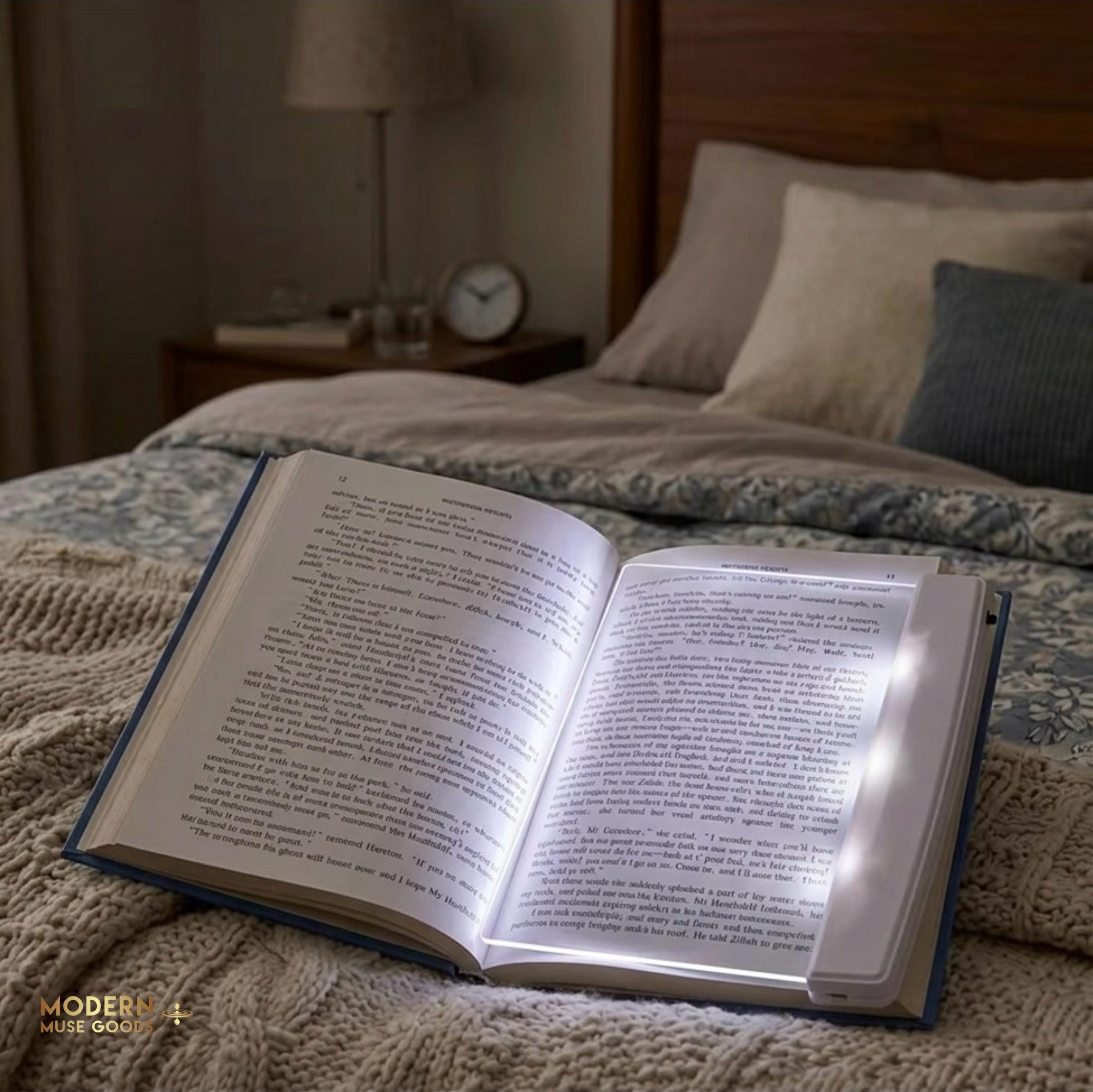 LED Transparent Page Book Light - Night Reading Panel for Bed & Travel ...