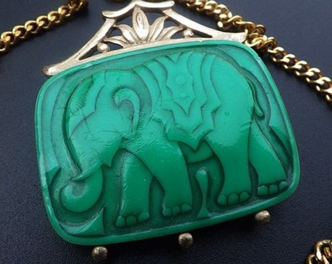 Art Deco Vintage Bakelite Elephant Brooch/pendant Etsy