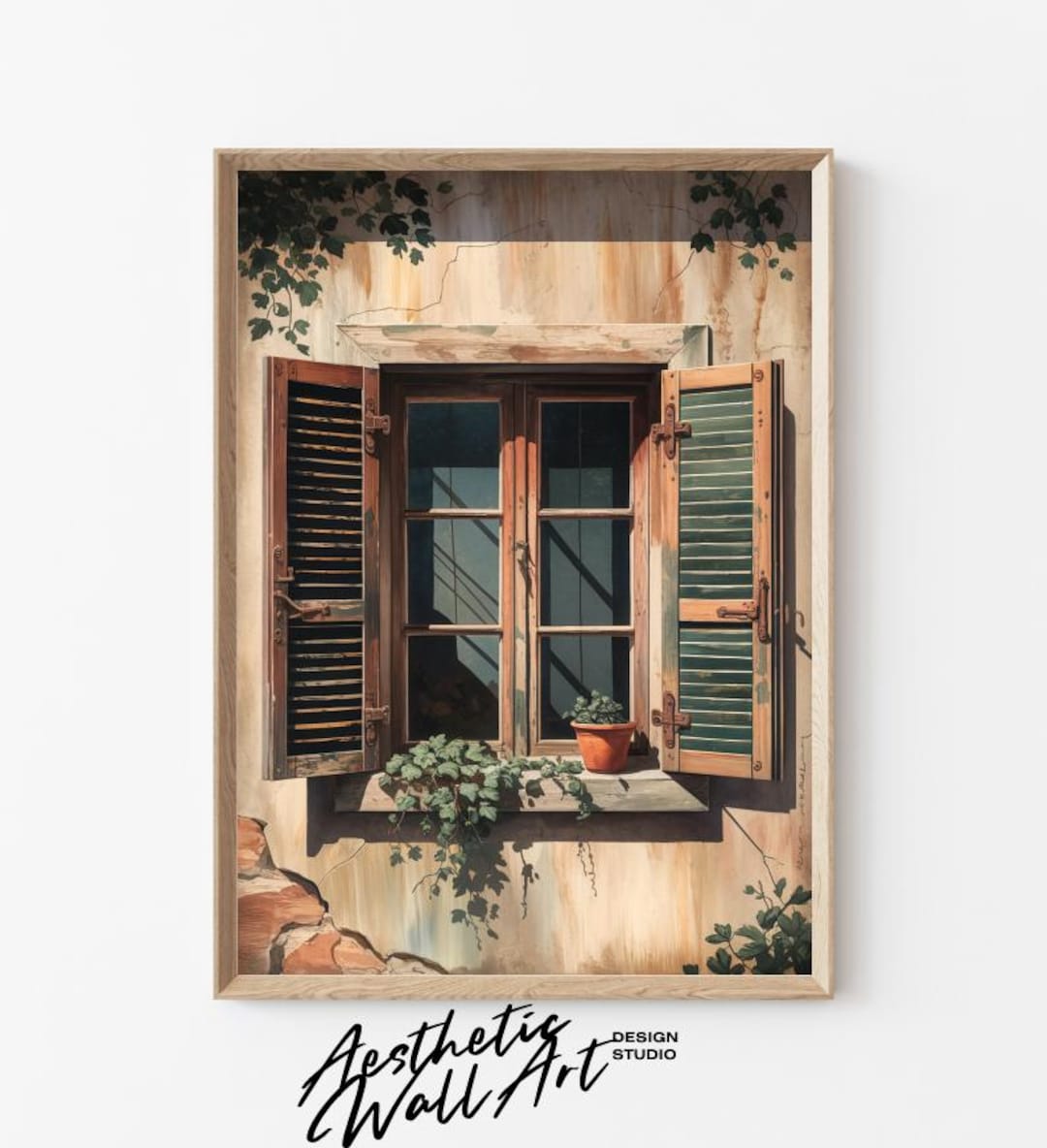 Rustic Window Art Print | Timeless Tranquility | Printable Digital ...