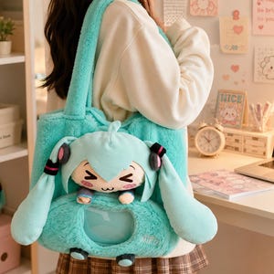 anime vocaloid miku hatsune backpack pu leather girls white purse Kawaii Ita Bag Cat Pin Shoulder Crossbody Bag for Heart Clear Layer with Insert (Black) : Clothing, Shoes & Jewelry Product Name Hatsune Miku Backpacks - Etsy