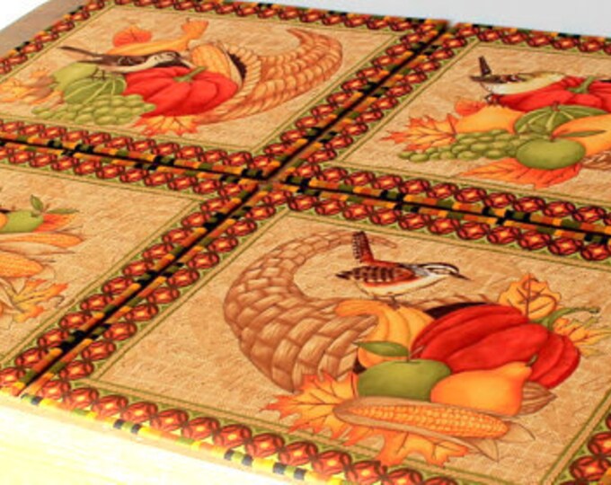Fall Placemats, Quilted Placemats, Table Mats, Fall Table Decor