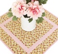 Quilted Table Topper, Roses Table Decor, 17"x17" product logo