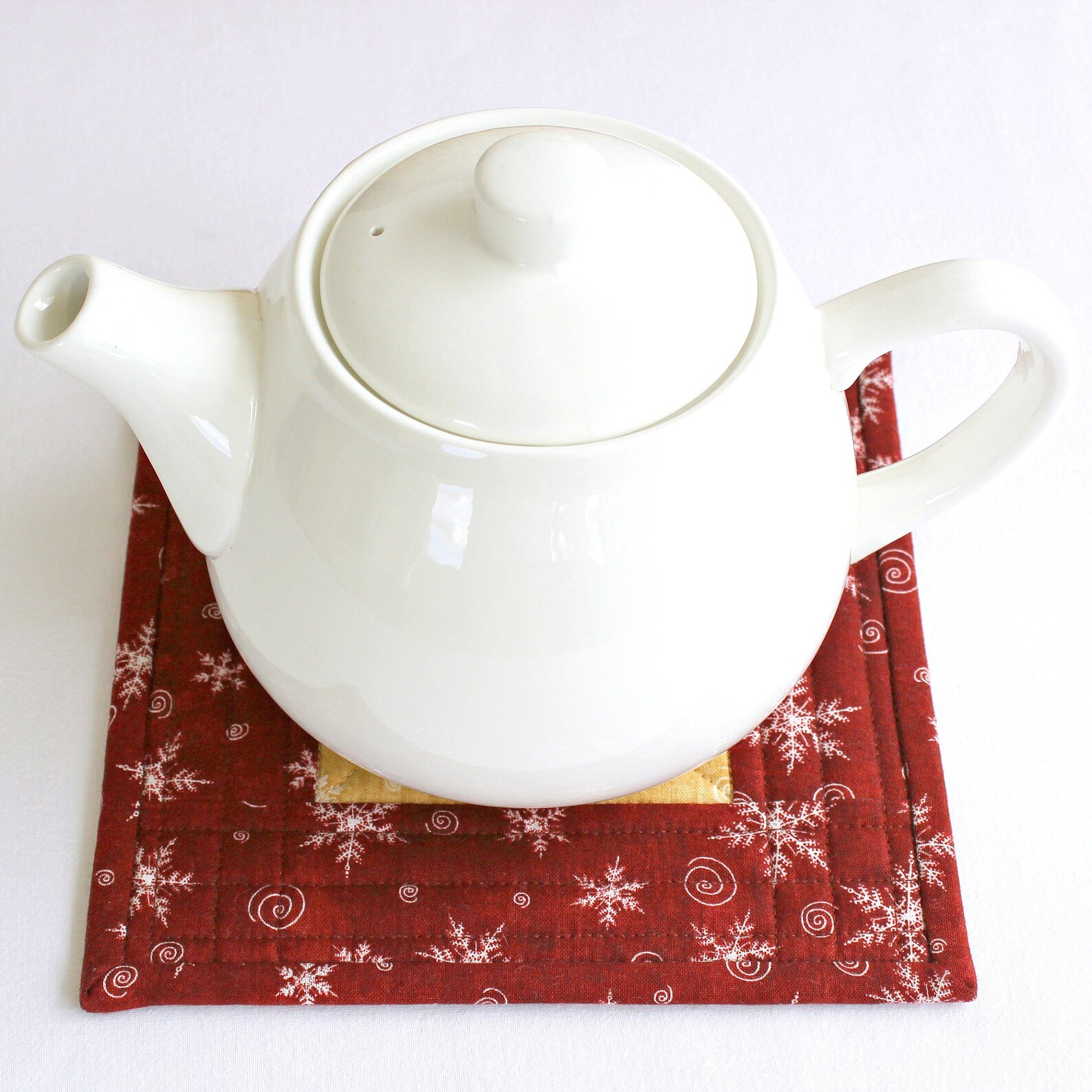 Quilted Christmas Tea Cozy Teapot Mat Insulated Teapot Cover Etsy