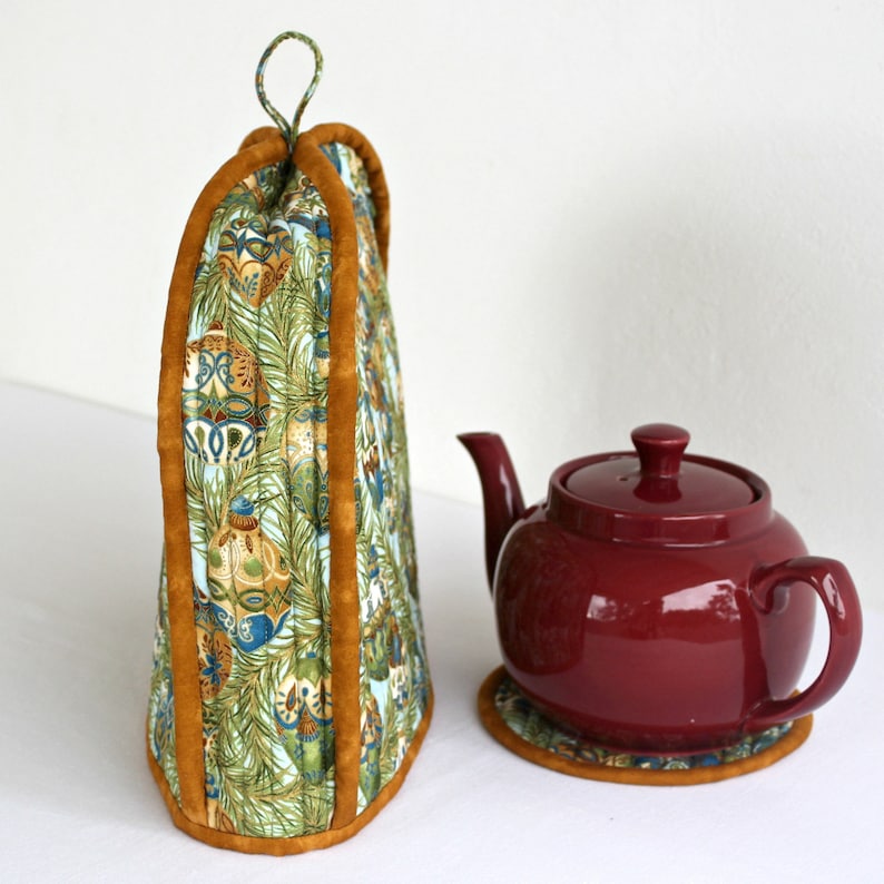 Christmas Tea Cozy Quilted Teapot Cover Insulated Teapot Mat Etsy