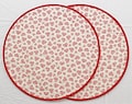 Quilted Round Placemats, Set of 2 Reversible Table Mats 16.25" product logo