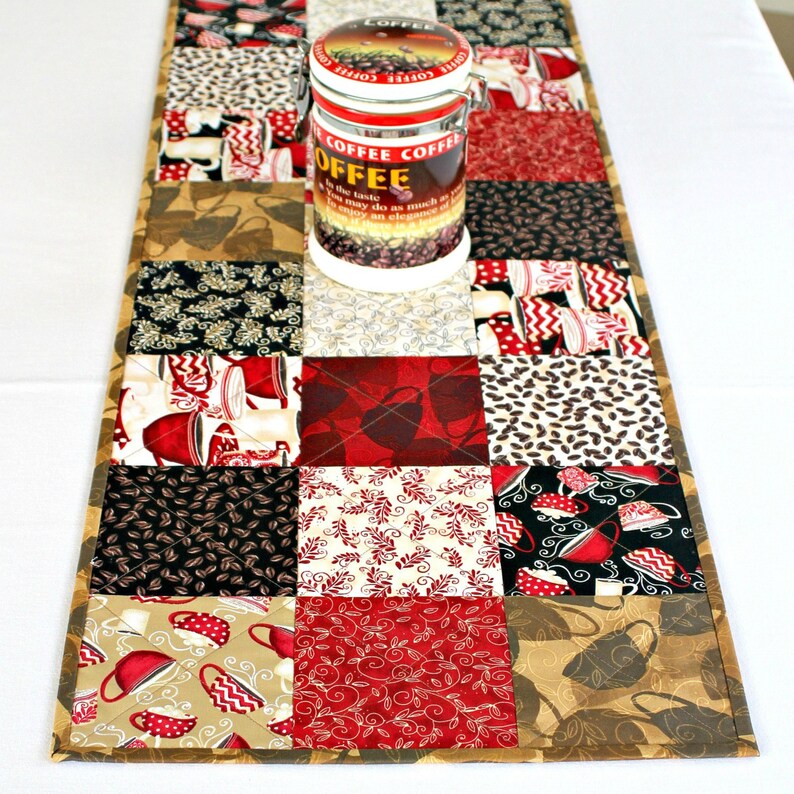 Quilted Table Runner 14x36.50 Coffee Table Topper Etsy