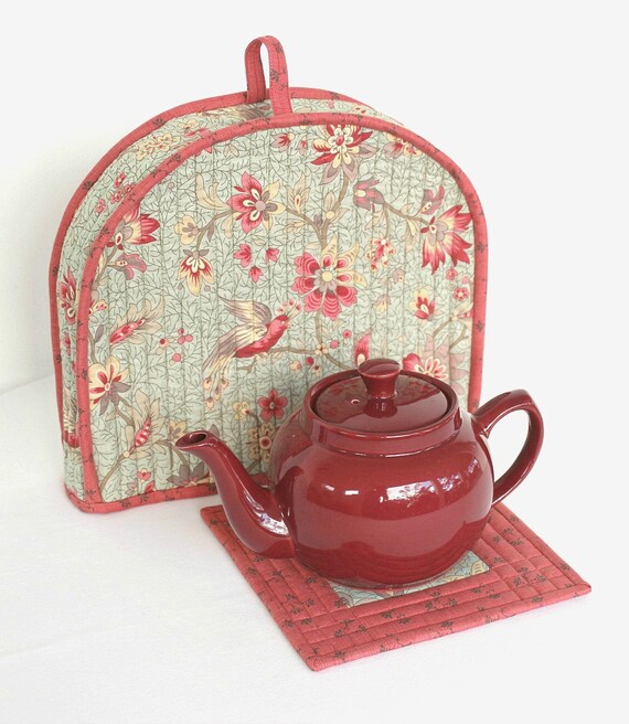 Tea Cozy Quilted Floral Teapot Warmer Insulated Fabric Etsy