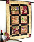 Quilted Wall Hanging, Wine Wall Art, 42"Hx31.25"W product logo