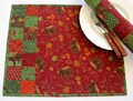 Quilted Placemats, Set of Two Bears Table Mats, 17"x14" product logo