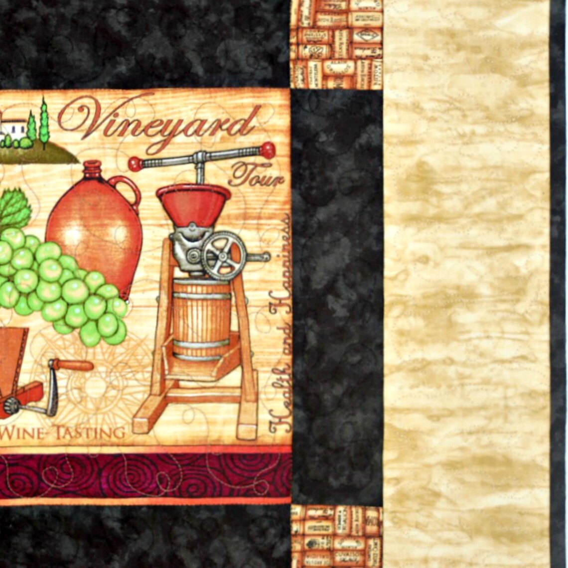 Wine Wall Hanging Winery Decor Quilted 31.25x42 Etsy