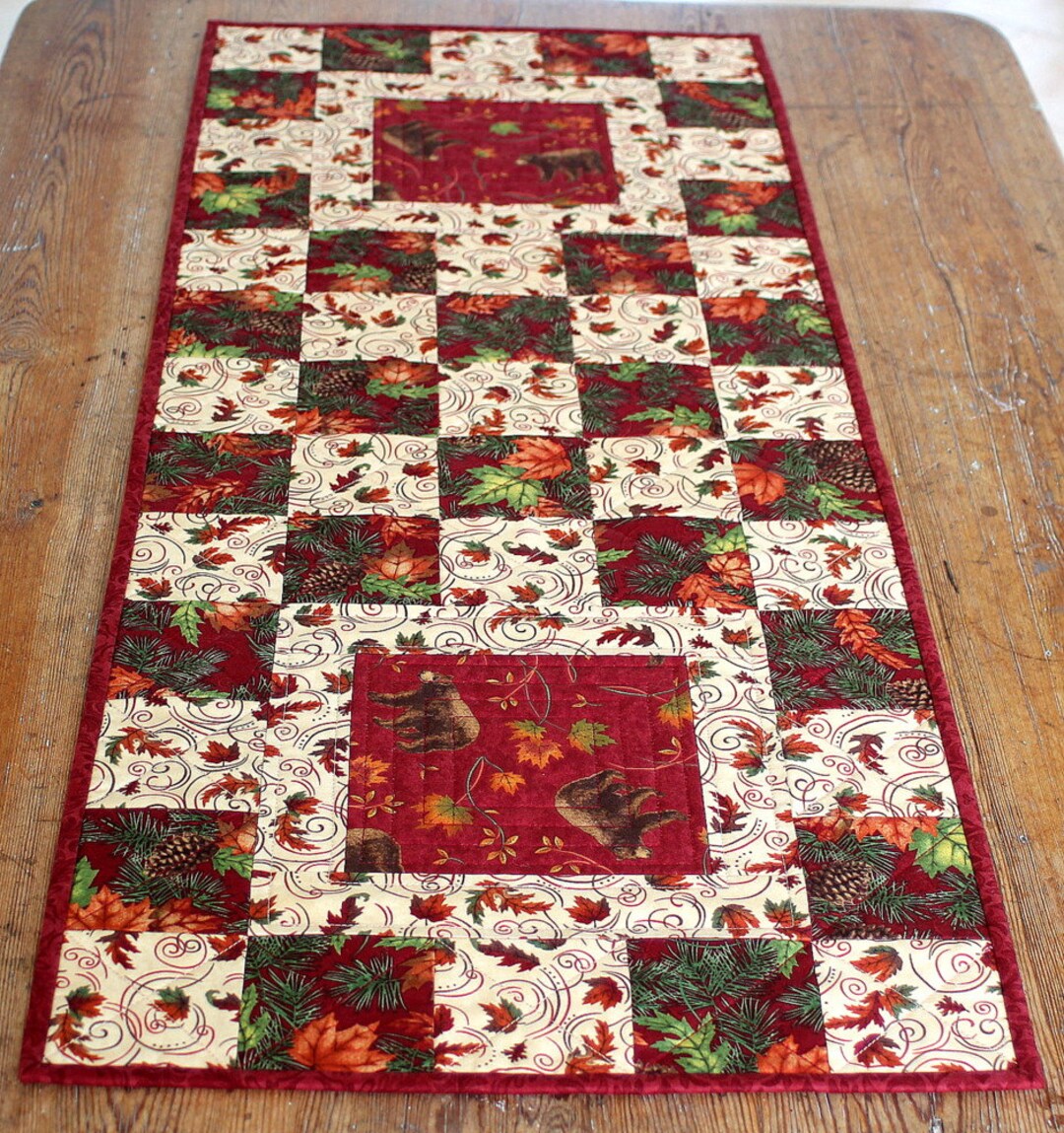 Rustic Mama Bear Quilted Table Runner GFTOTL3204 main image 0