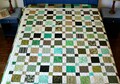 Twin Quilt, Green Cream, Reversible Full Bed Quilt, 88"Lx69.50"W product logo