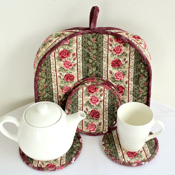 Quilted Tea Cozy Coasters Teapot Mat Etsy
