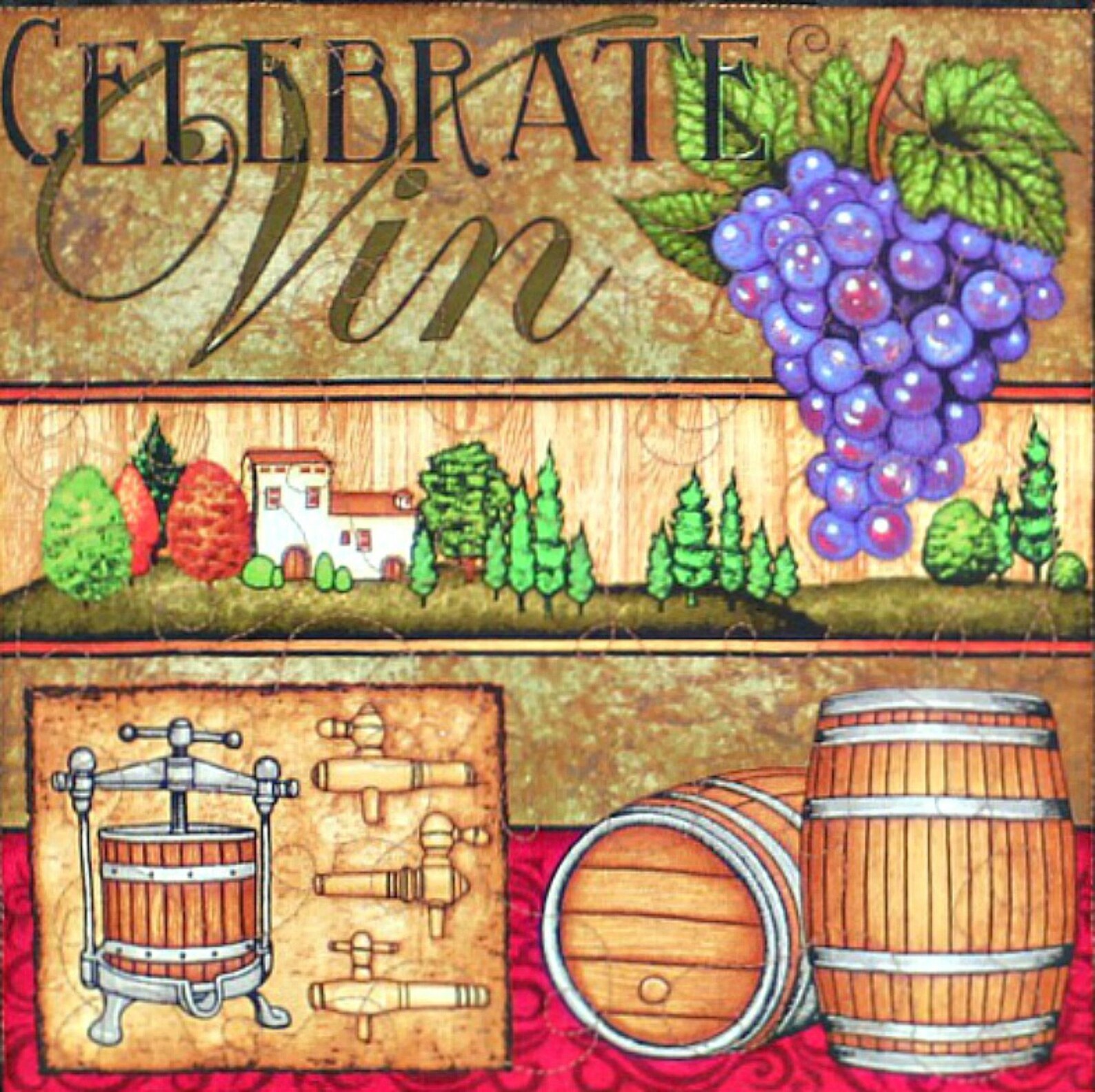 Wine Wall Hanging Winery Decor Quilted 31.25x42 Etsy