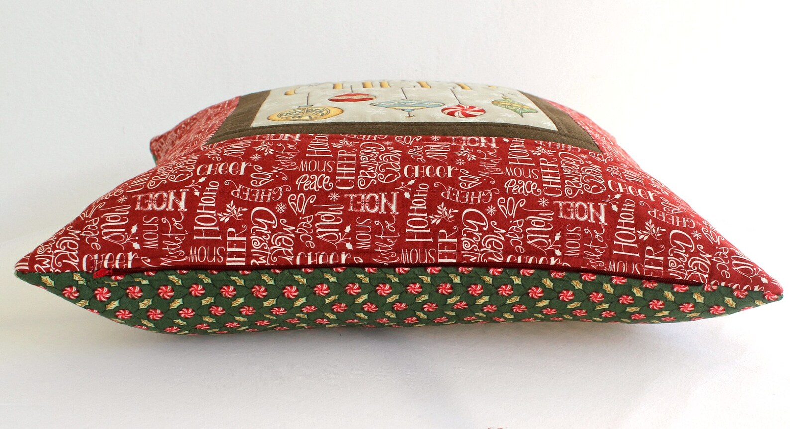 Quilted Christmas Pillow Cover Throw Pillow Cushion Cover Etsy