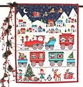 Quilted Advent Calendar, Santa Express Train, Wall Calendar with Treat Pockets, 27.25"x21.75" product logo