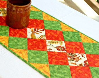 Quilted Fall Table Runner 15.25x45.50"