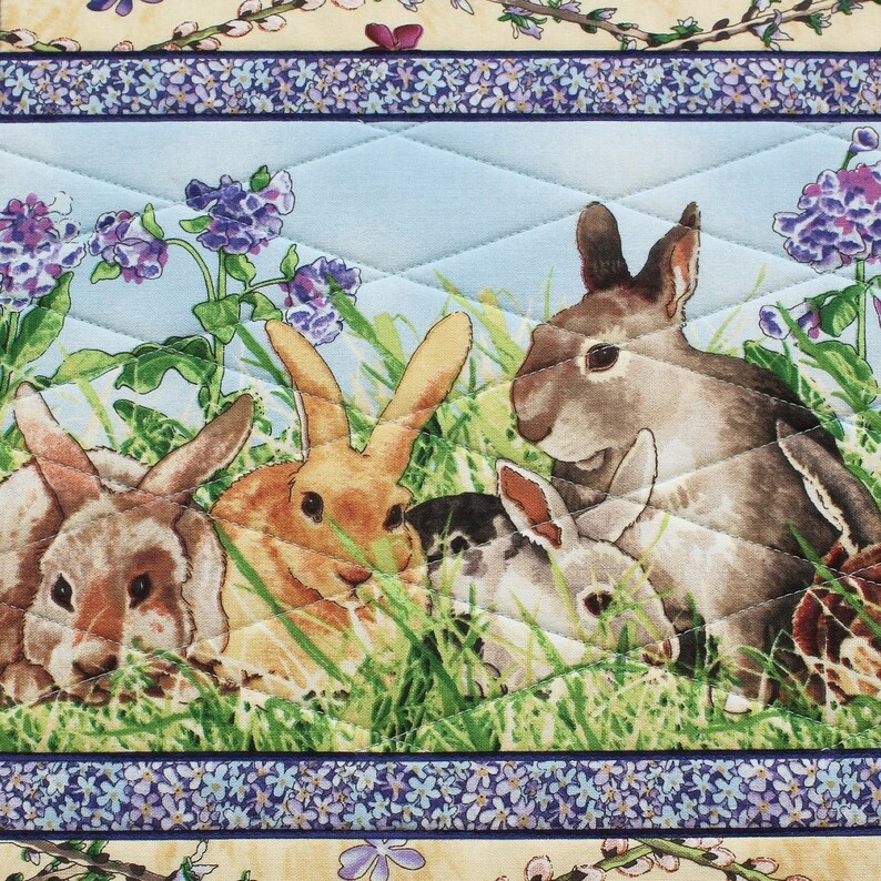 Quilted Rabbit Placemats Set of 2 4 or 6 Table Mats Etsy