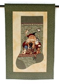 Quilted Christmas Wall Hanging, Old Saint Nick, 28.25"Hx18.50"W product logo
