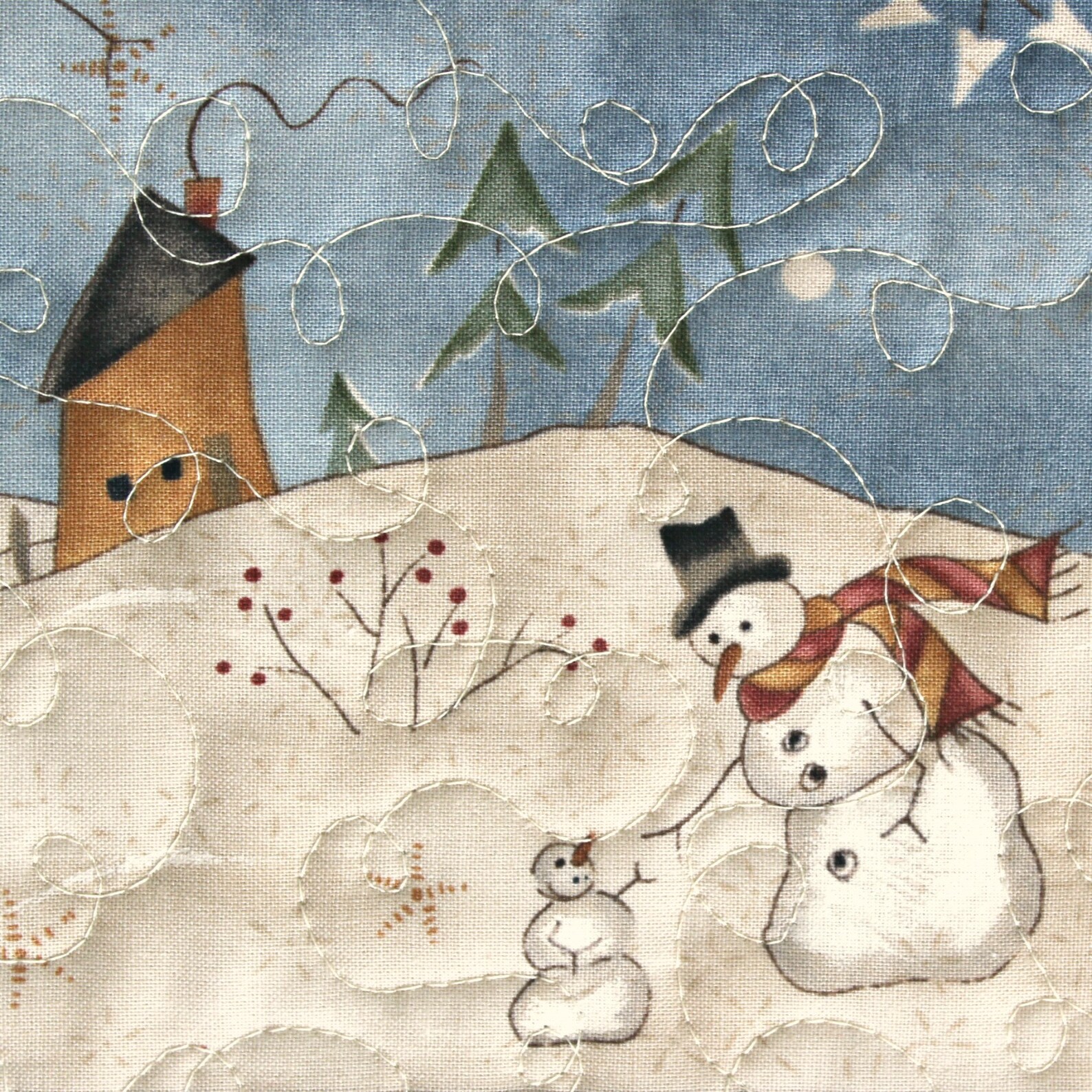 Quilted Winter Placemats Snowman Table Mats Set of 4 or 8 Etsy