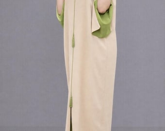 Chilaba marroquí: caftán modesto con detalle de borlas / Estilo marroquí / Abaya elegante para mujer