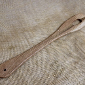 Red Oak Hardwood Wooden Spatula with Hole - Large Wood Cooking Utensil