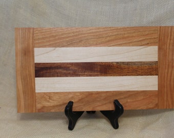 Cheese or Sushi Board Hardwood Maple, Cherry and Tali