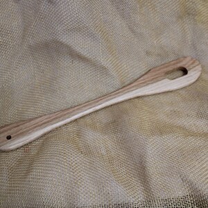 Ash Hardwood Wooden Spatula with Hole - Large Wood Cooking Utensil