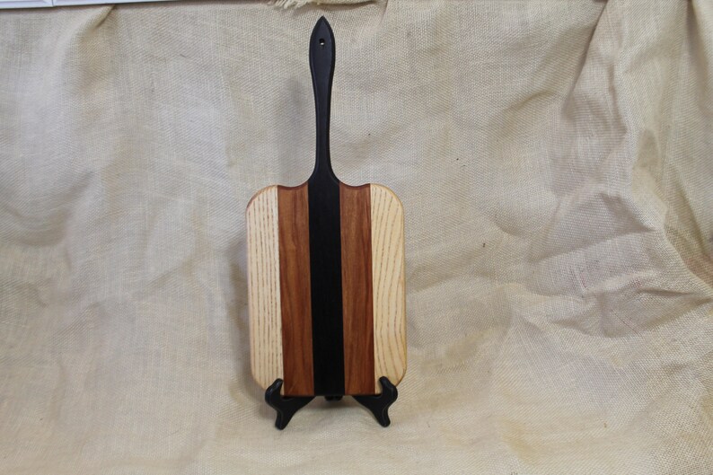 Canary Wood and Wenge Handled Cheese or Sushi Board Hardwood Ash