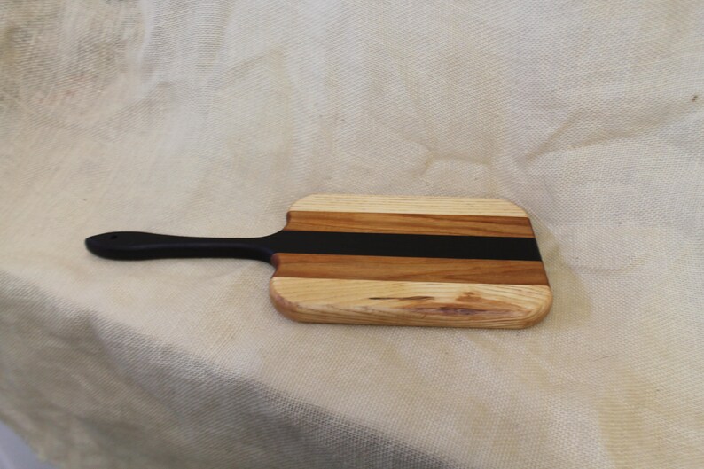 Canary Wood and Wenge Handled Cheese or Sushi Board Hardwood Ash