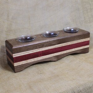 Gorgeous Long Three Cup Votive Candle Holder