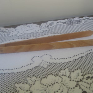 Cherry Handmade Hardwood Kitchen Tongs Great for Toast or Bacon