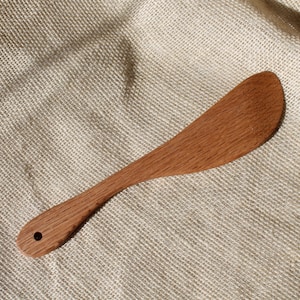 Oak Hardwood Wooden Spatula - Small