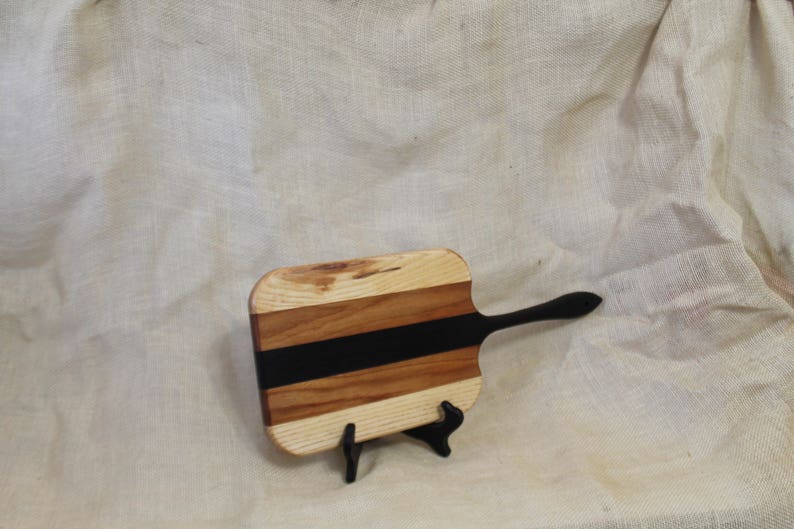Canary Wood and Wenge Handled Cheese or Sushi Board Hardwood Ash