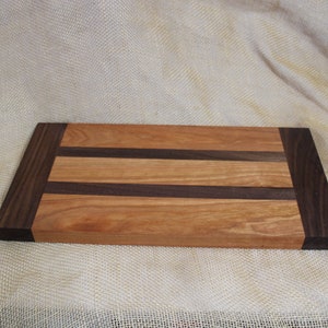 Cheese or Sushi Board in Cherry and Walnut Hardwoods