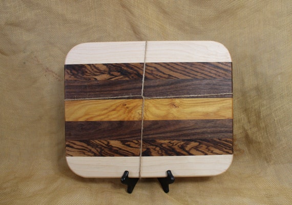 Maple, Zebra Wood, White Oak and Chechen Hardwood Cutting Board or