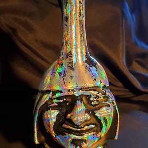 Face Bottle by Ranuzzi for Inca Pisco. The glass bottle, from Lima Peru