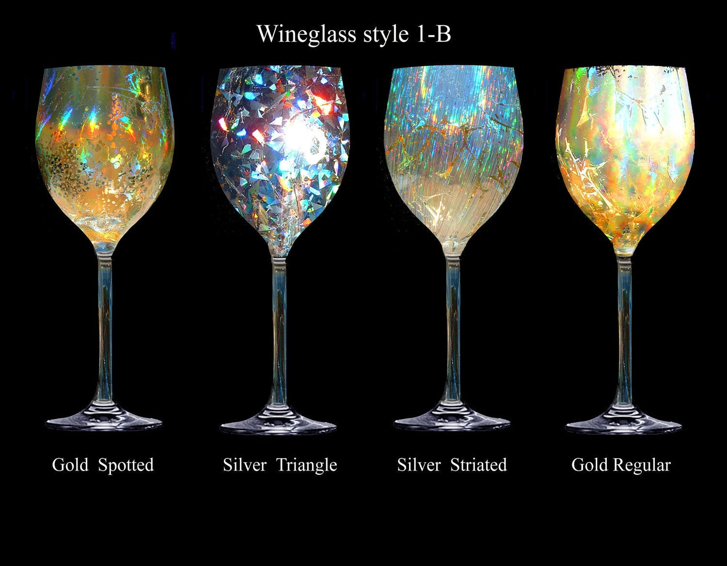 Holographic Wine Glasses Etsy