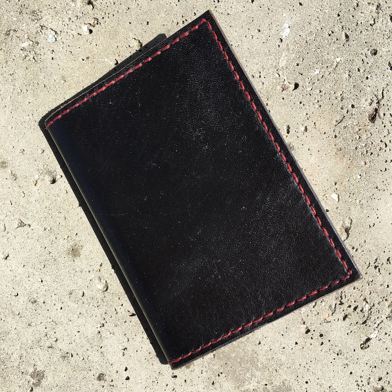Black with Red Thread Pocket Journal