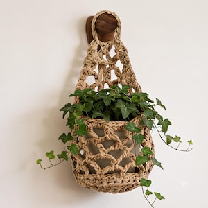 Boho cotton rope hanging basket