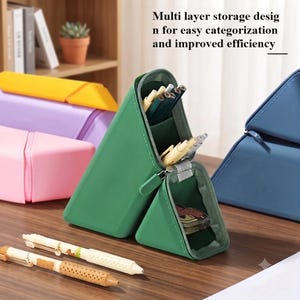 Foldable silicone pen holder