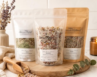 Herbal Detox Bath Salts | Himalayan Salt Blend, Relaxing Spa Soak