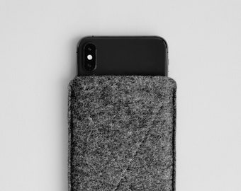 Wool iPhone sleeve case | Eco-friendly case for iPhone || CROSS (multicolor)